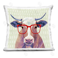 Victoria Borges | Hipster Cow with Red Glasses