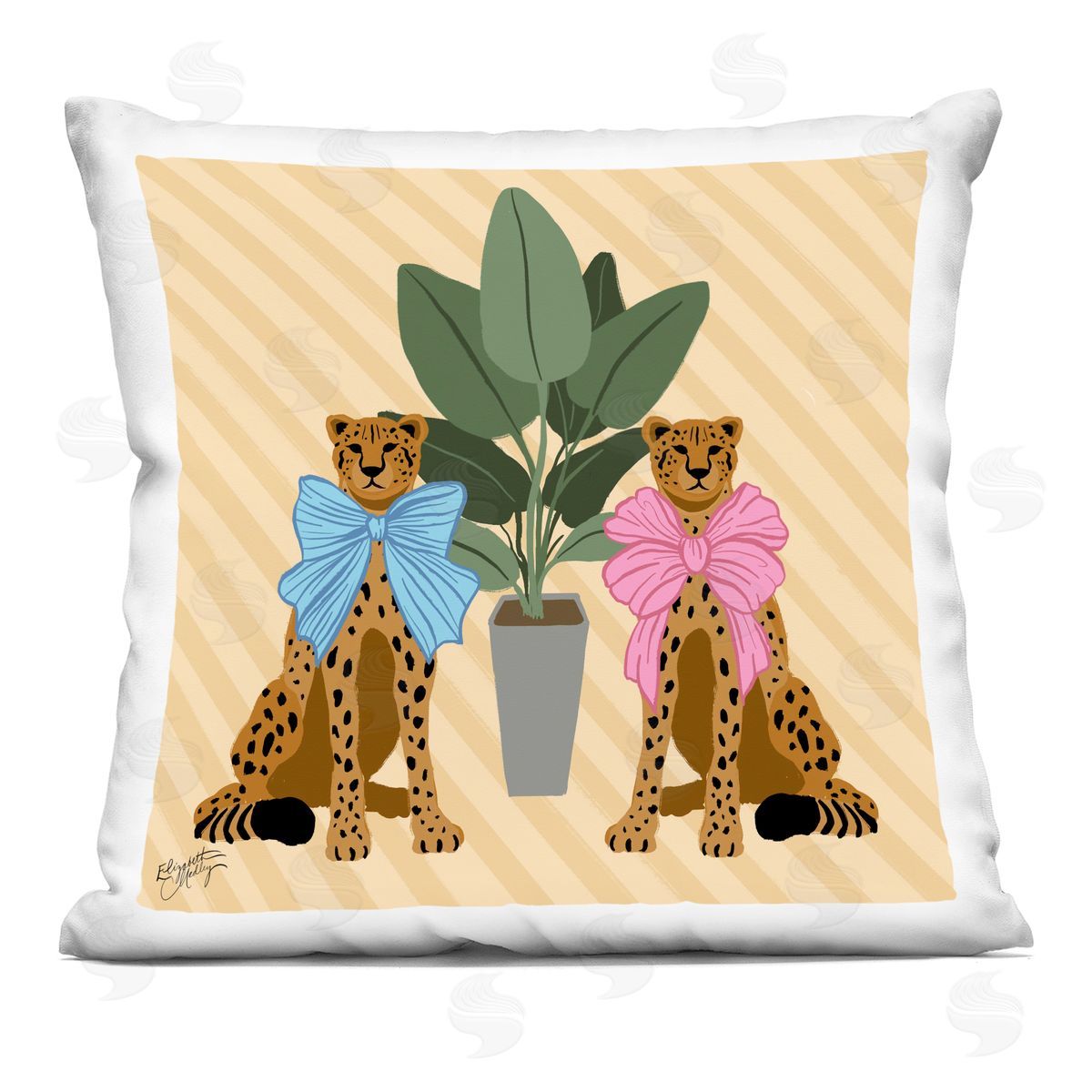 Elizabeth Medley | Fashion Cheetahs with House Plant