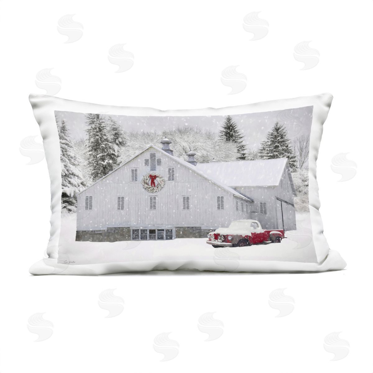 Lori Deiter | Red Truck & Snowy Farmhouse