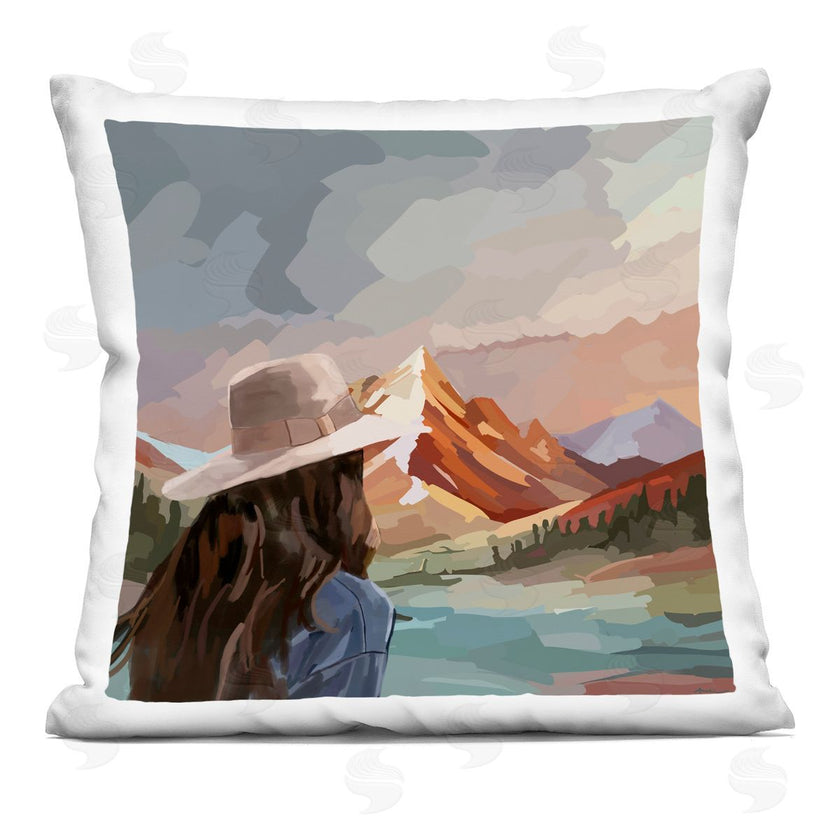 Amelia Noyes | Vibrant Mountain View with Girl