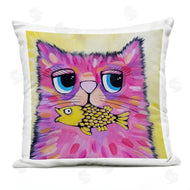 Nettie Price | Pink Cat & Yellow Fish
