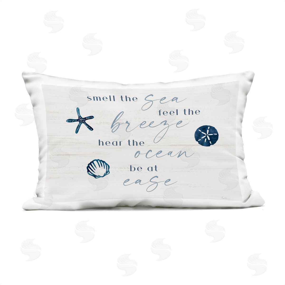 Natalie Carpentieri Hear The Ocean Be At Ease Plush Polyester Art Print Pillow