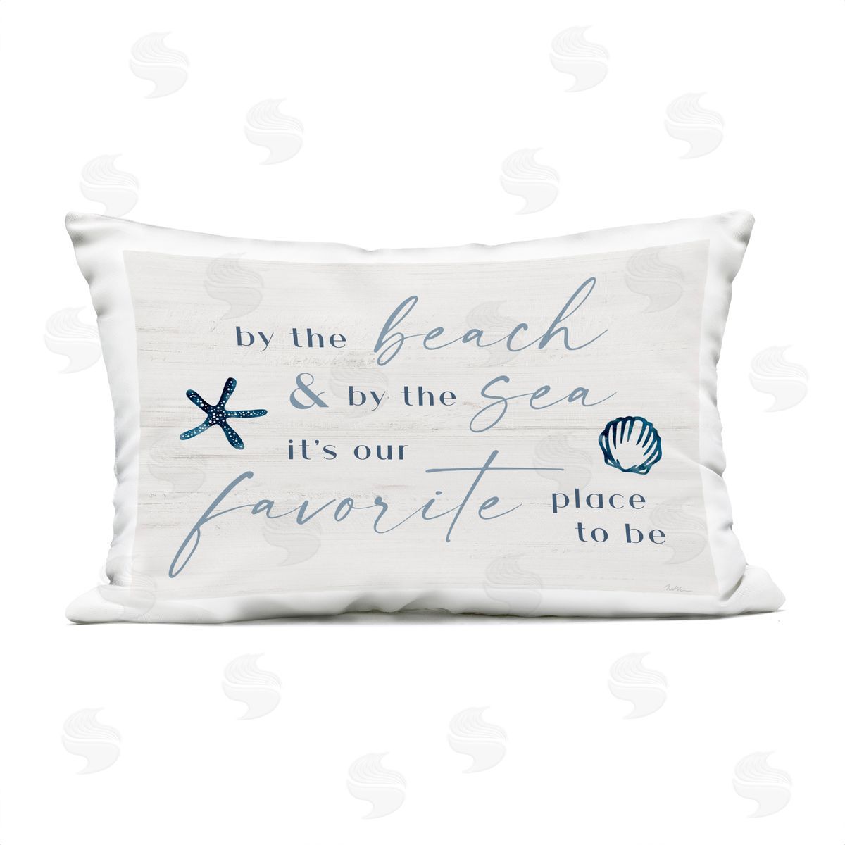 Natalie Carpentieri Beach & Sea Favorite Place To Be Plush Polyester Art Print Pillow