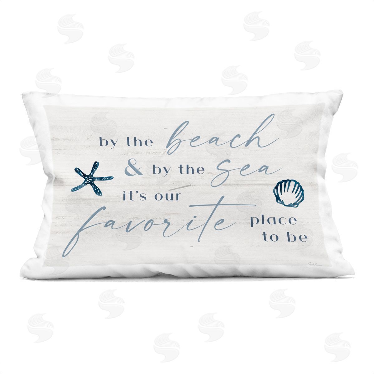 Natalie Carpentieri Beach & Sea Favorite Place To Be Plush Polyester Art Print Pillow