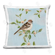 Sally Swatland | Perched Sparrow Upon Leaves