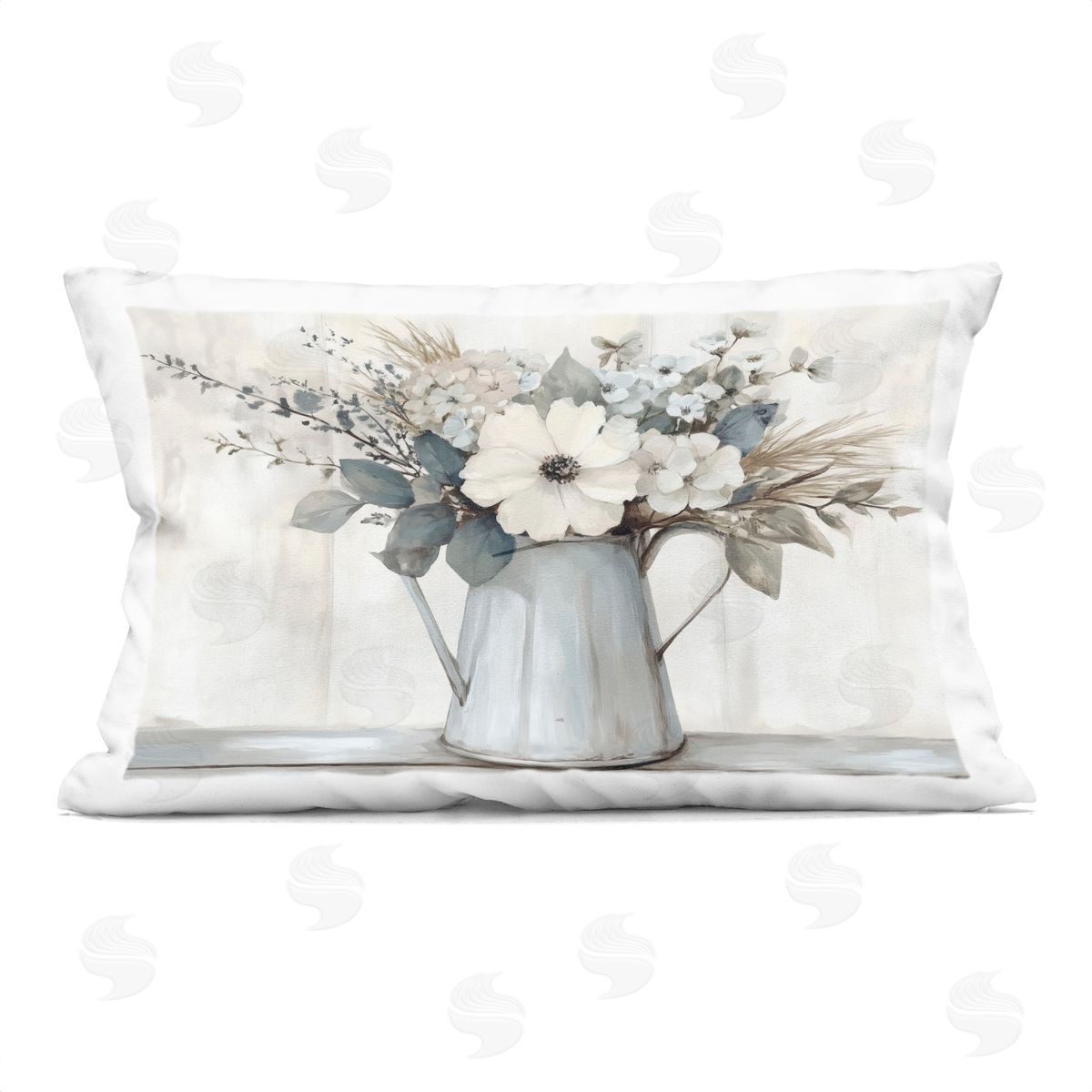 Annabelle Hall Assorted Country Bulbs Bouquet Plush Polyester Art Print Pillow