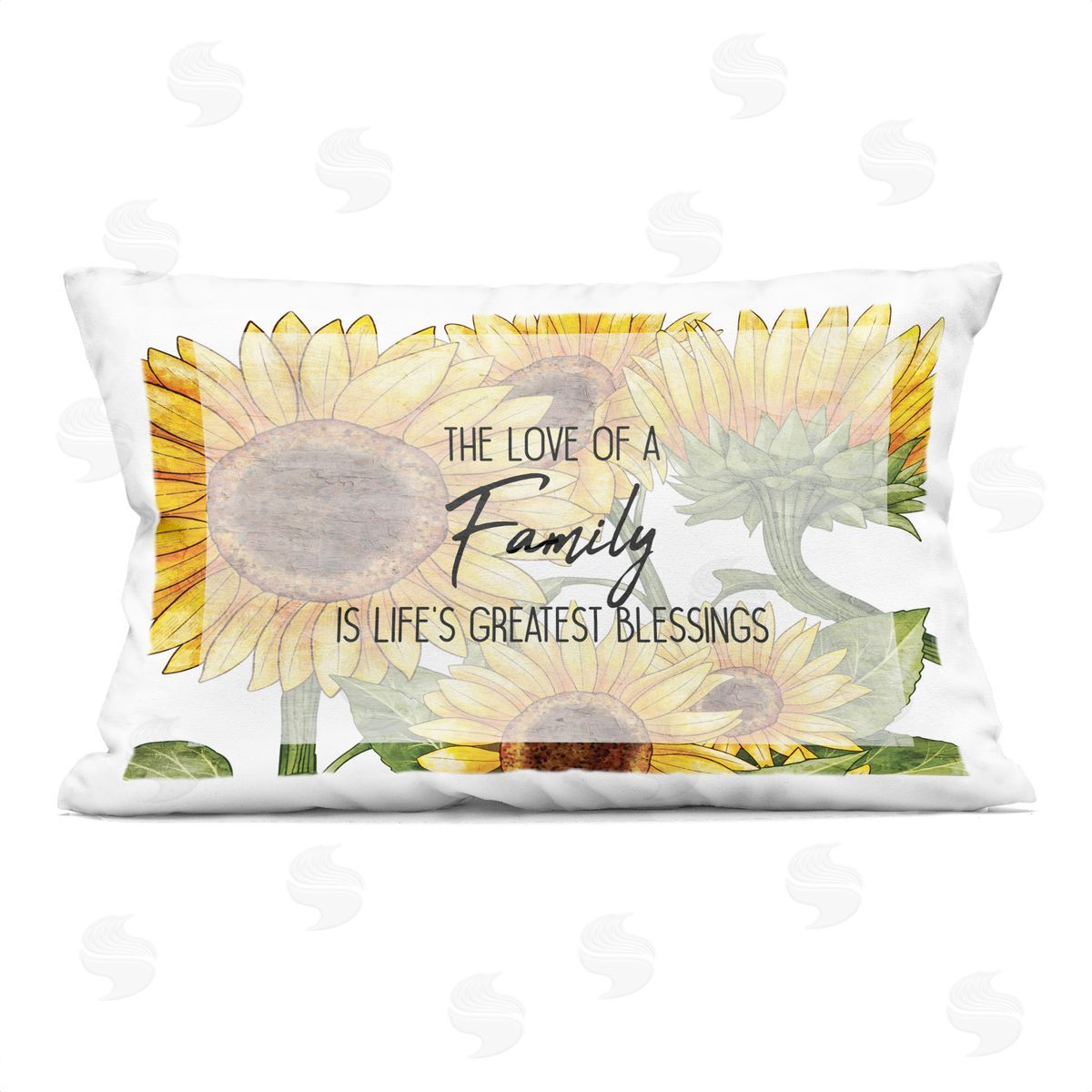 Kim Allen Love Of A Family Sunflowers Plush Polyester Art Print Pillow
