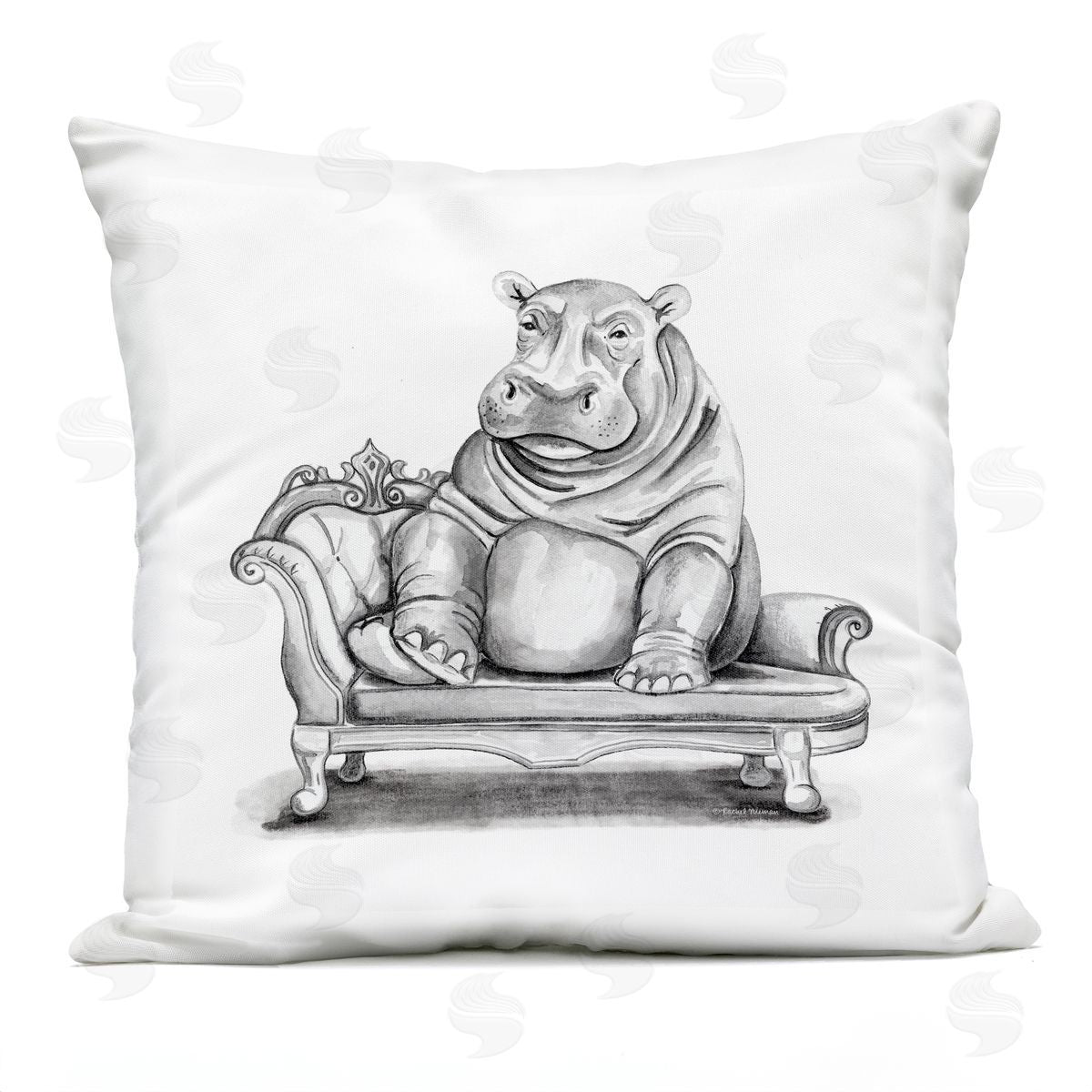 Rachel Nieman | Hippo on Chaise Lounge