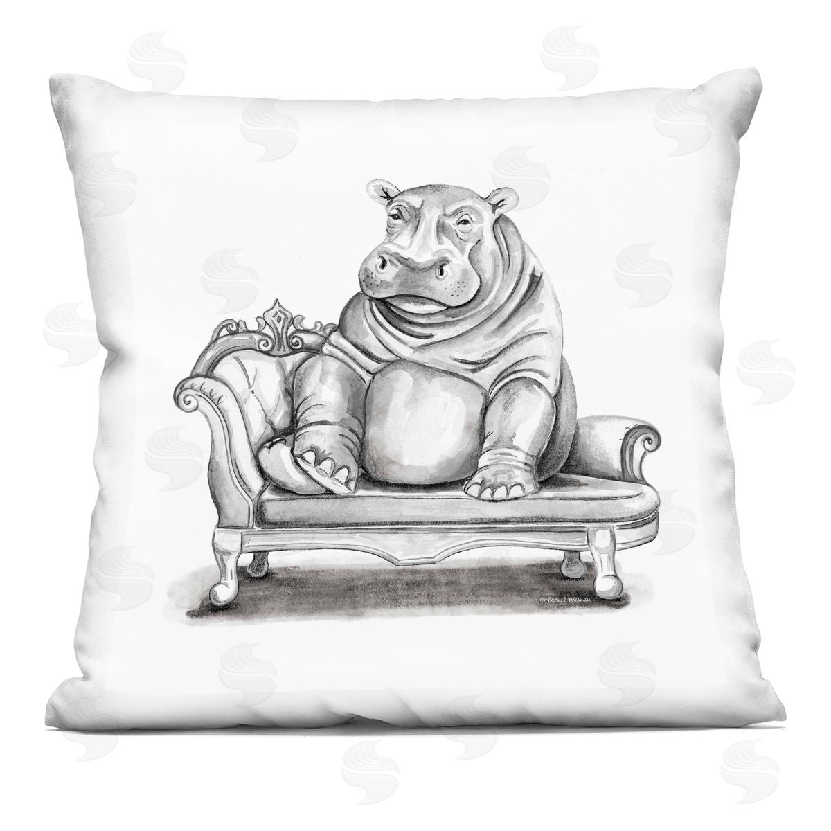 Rachel Nieman | Hippo on Chaise Lounge