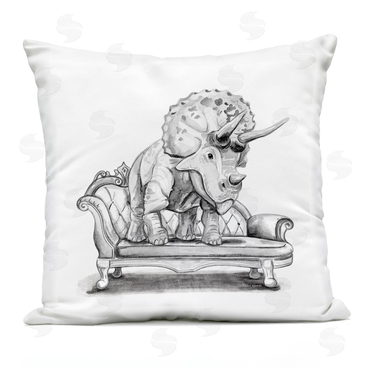 Rachel Nieman | Triceratops on Chaise Lounge