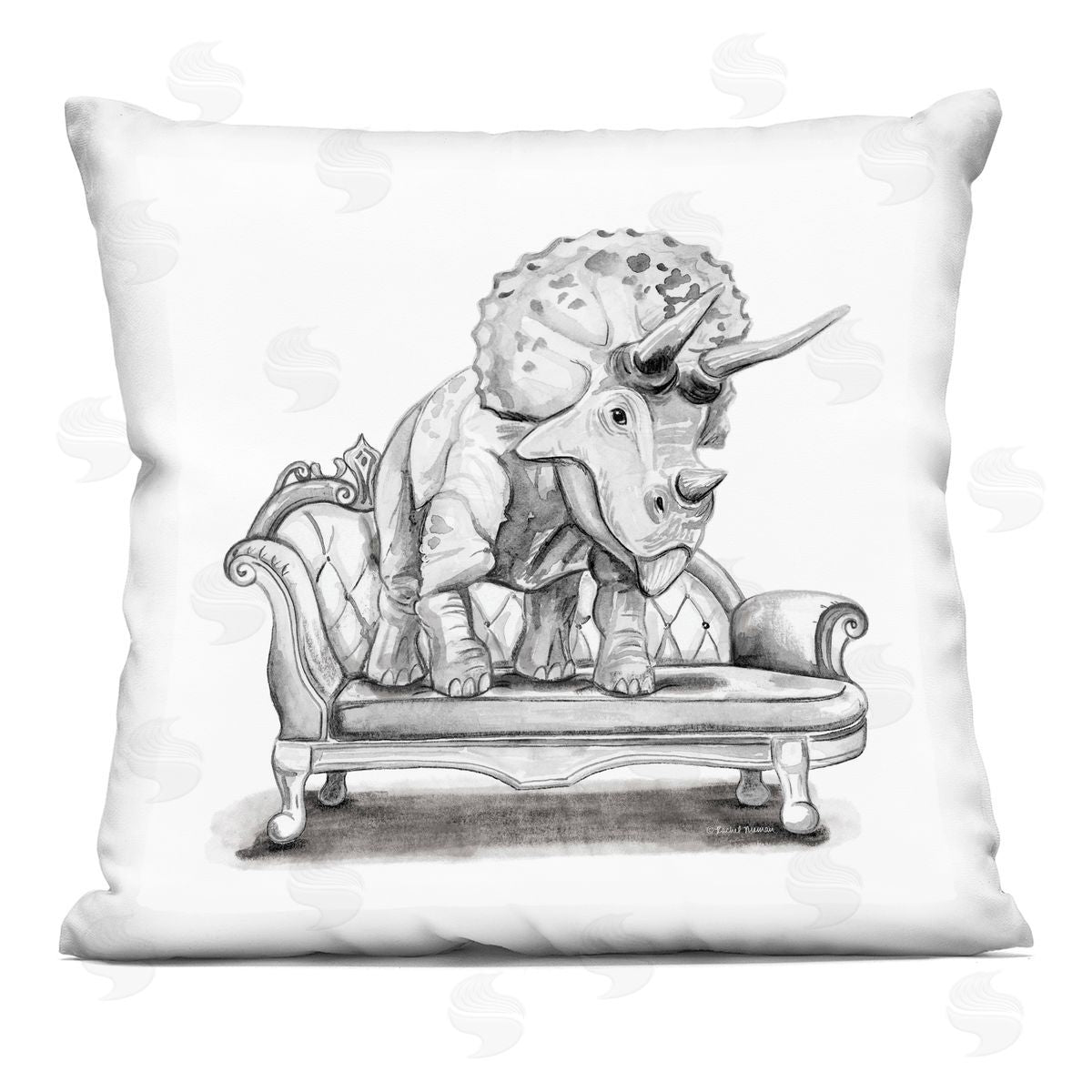 Rachel Nieman | Triceratops on Chaise Lounge