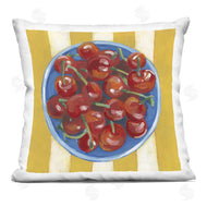 June Erica Vess | Juicy Cherries on Stripes