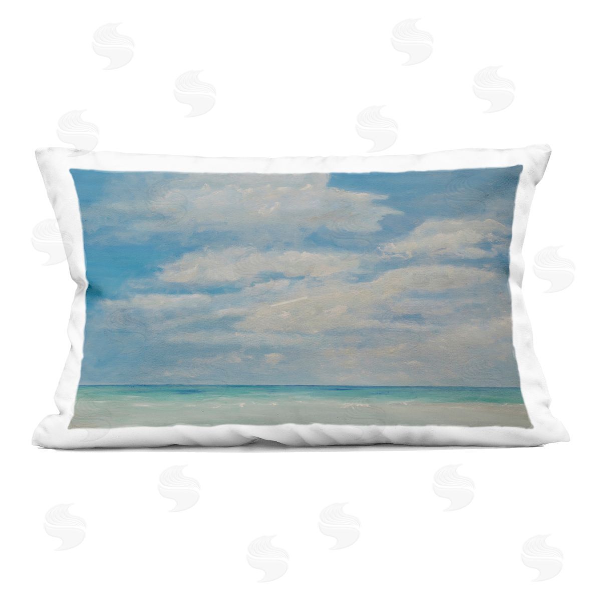 S.H. Kahn On A Day Like This Clouds Plush Polyester Art Print Pillow