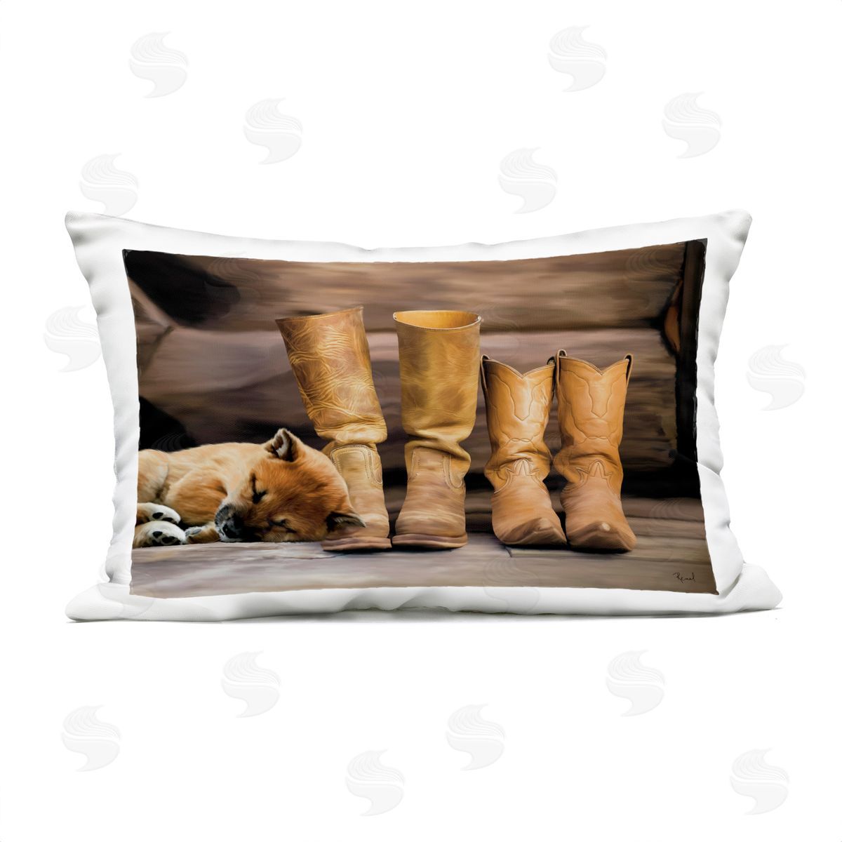 Renel Peters A Hard Days Work Boots Plush Polyester Art Print Pillow