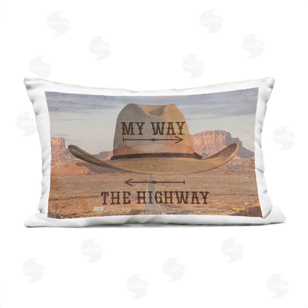 Marcus Prime Two Choices Funny Cowboy Plush Polyester Art Print Pillow