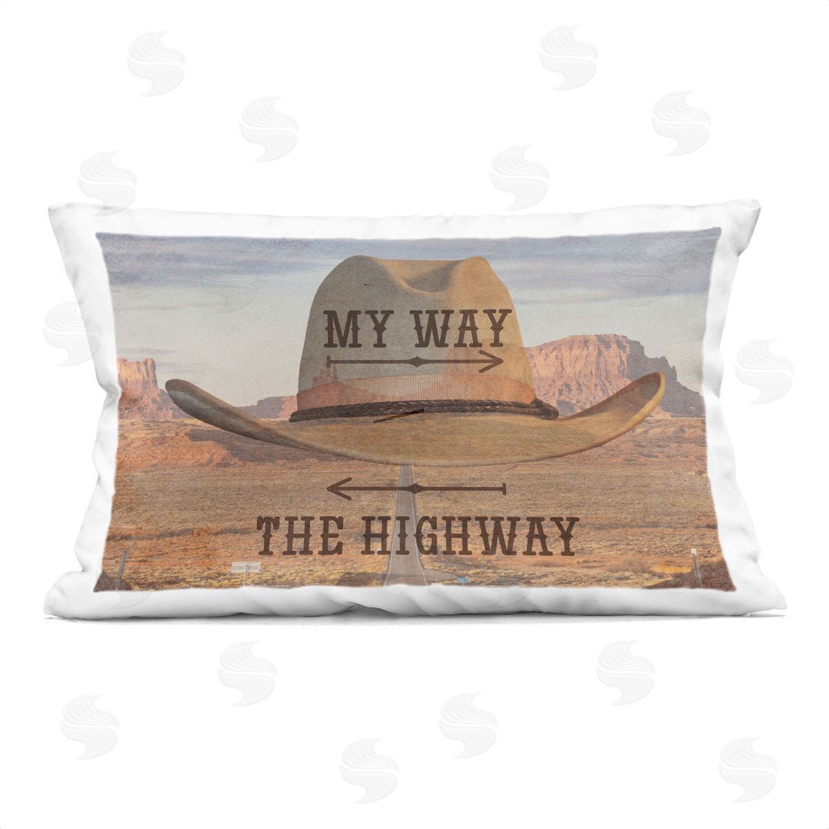 Marcus Prime Two Choices Funny Cowboy Plush Polyester Art Print Pillow