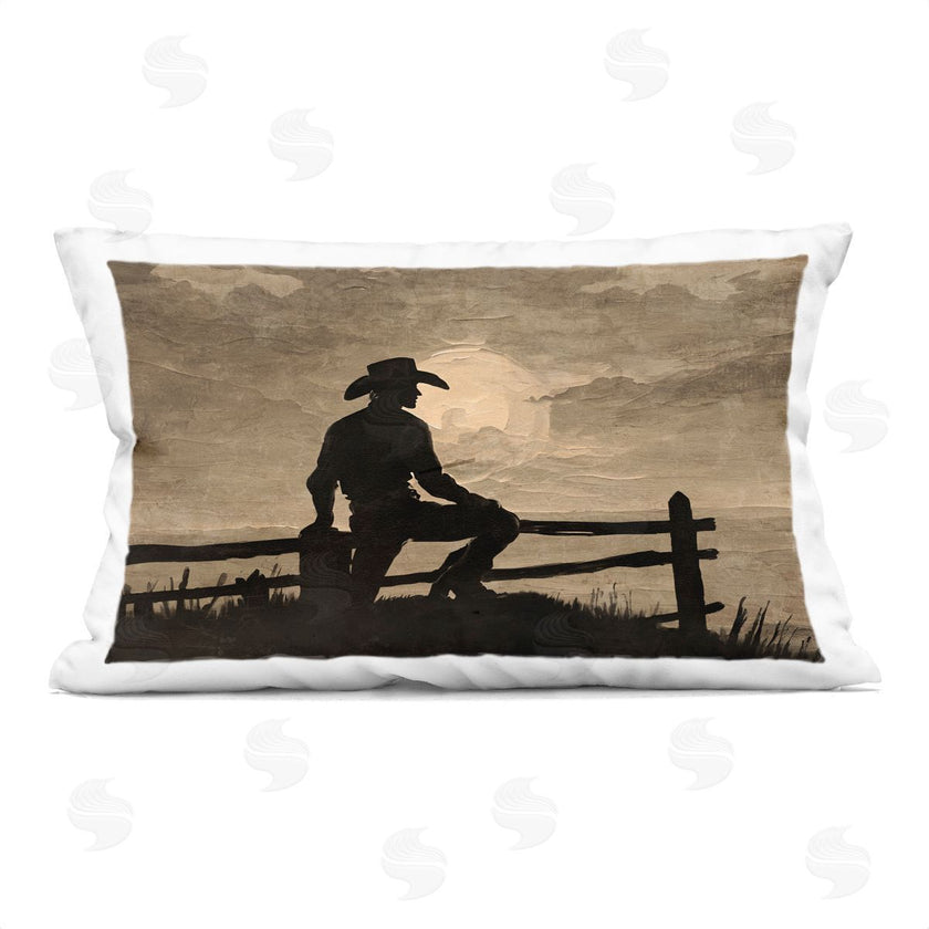 Kim Allen | Sunset Cowboy Fence Silhouette
