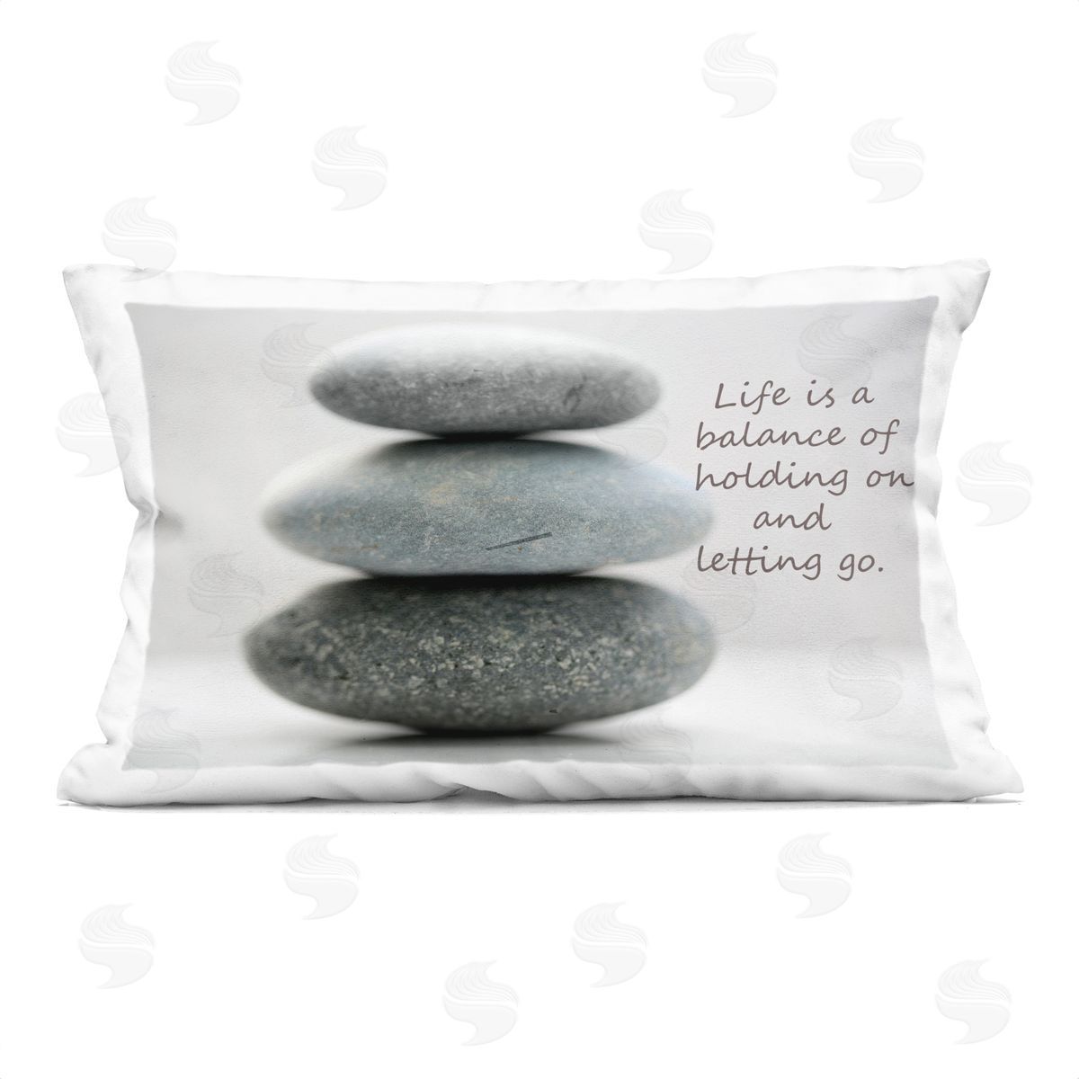 Sandro De Carvalho Life Is A Balance Stones Plush Polyester Art Print Pillow