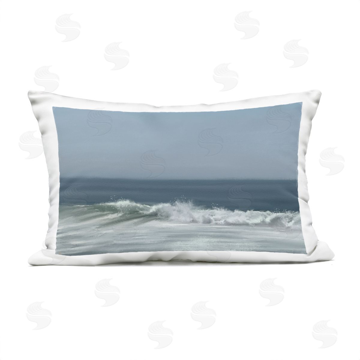 Matthew Piotrowicz Hectic Beach Waves Plush Polyester Art Print Pillow