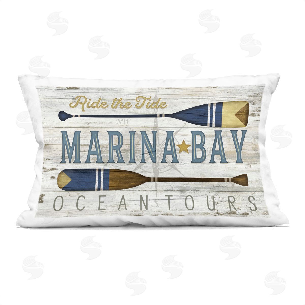 Jennifer Pugh Ride The Tide Marina Bay Plush Polyester Art Print Pillow