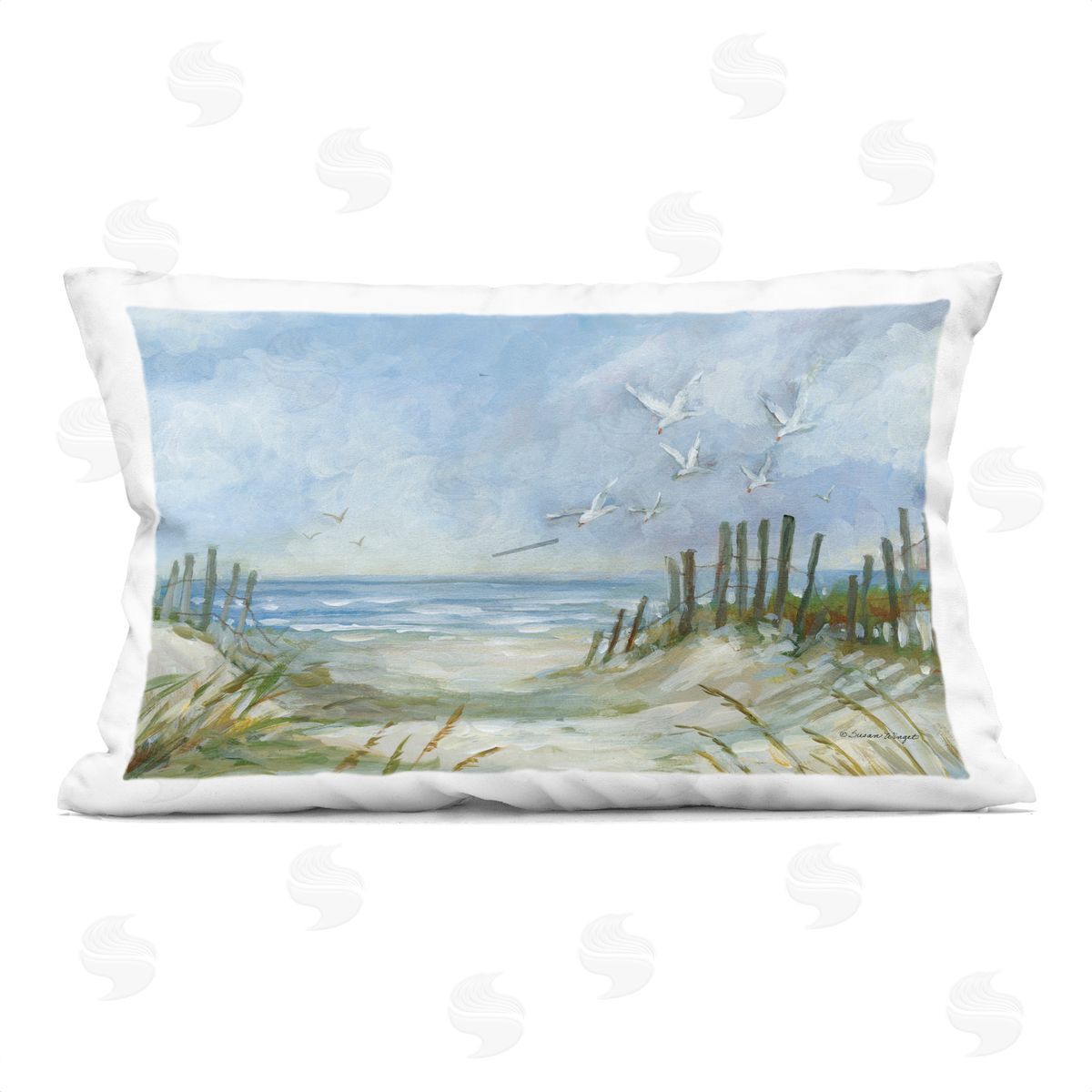 Susan Winget Pathway Beach Grasses Plush Polyester Art Print Pillow