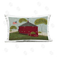 Warren Kimble | Round Barn with USA Flag