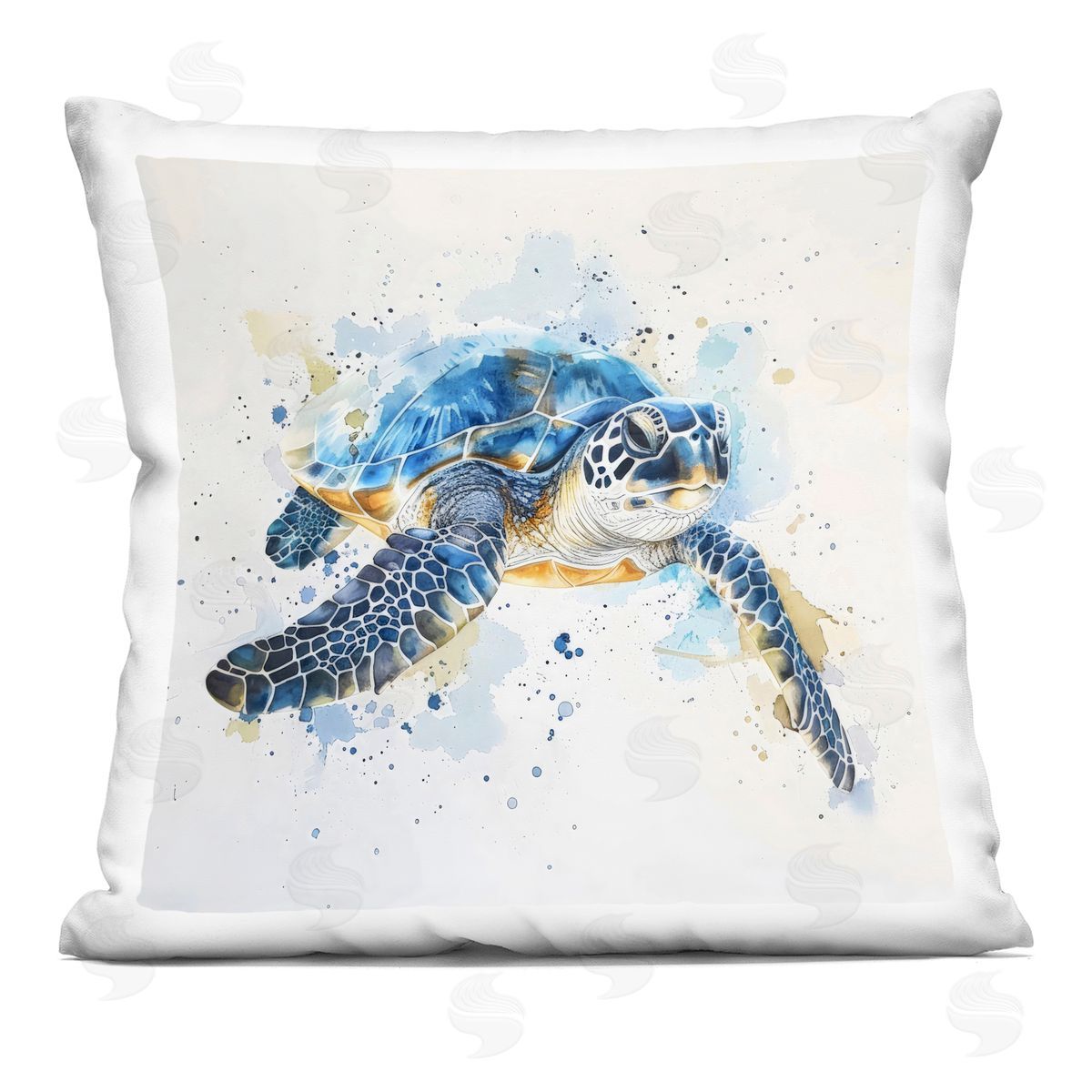 LSR Creative Studio | Blue Sea Turtle with Splatter