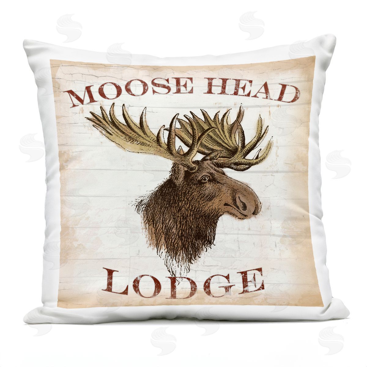 Lula Bijoux & co. Moose Head Lodge Plush Polyester Art Print Pillow