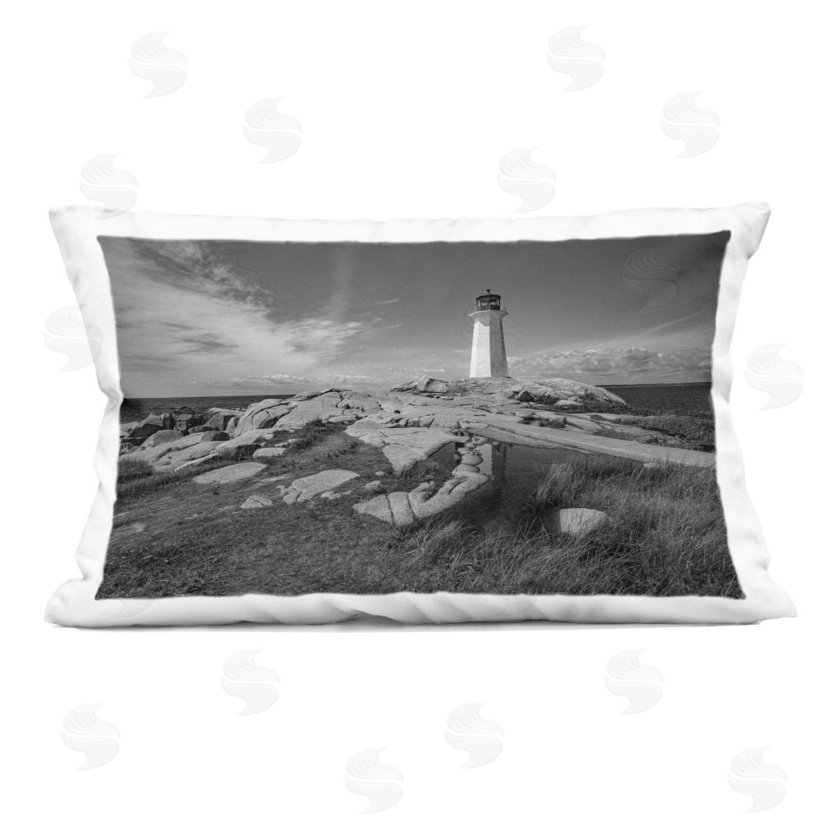 Norm Stelfox Heart Of Lighthouse View Plush Polyester Art Print Pillow