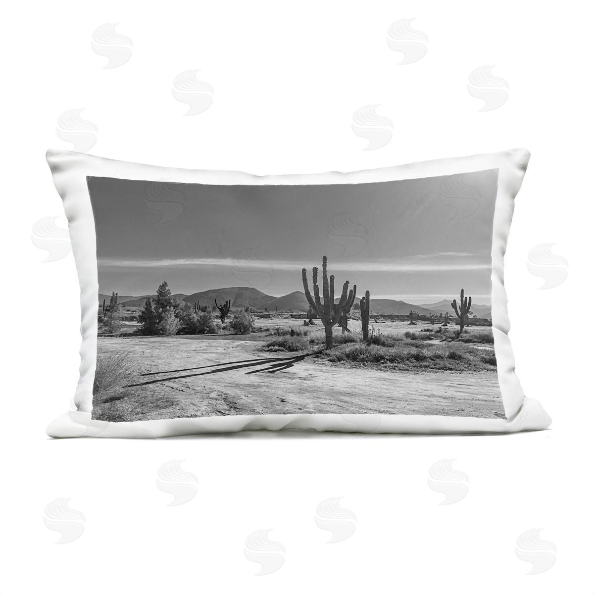 Norm Stelfox Sunlit Cactus Valley Plush Polyester Art Print Pillow