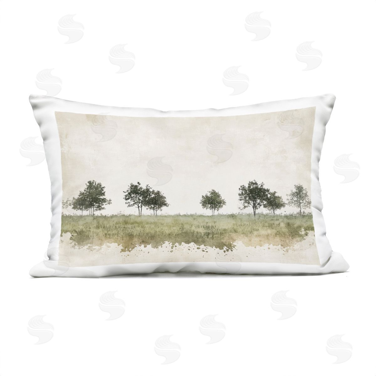Mona Grace Still Woodland in Neutrals Plush Polyester Art Print Pillow