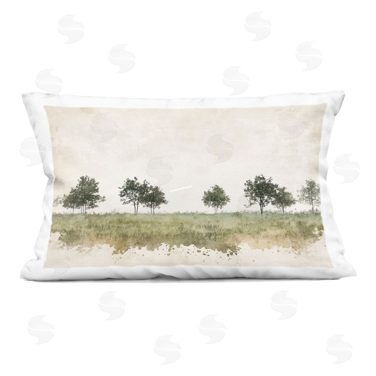 Mona Grace Still Woodland in Neutrals Plush Polyester Art Print Pillow