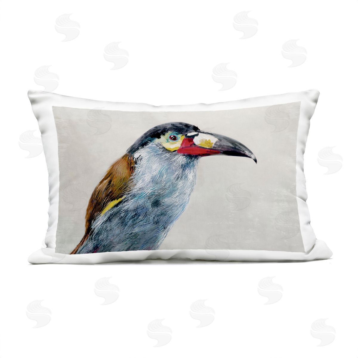 Jacob Q Black Billed Mountain Toucan Plush Polyester Art Print Pillow
