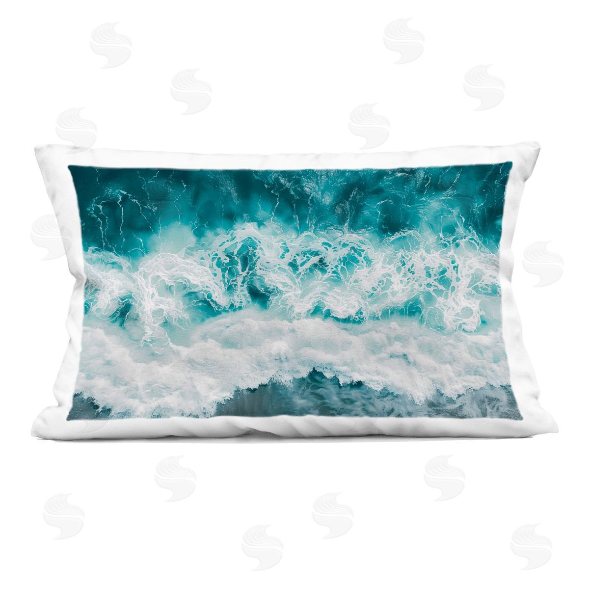 Lazar Studio Coastal Hazy Waters Plush Polyester Art Print Pillow
