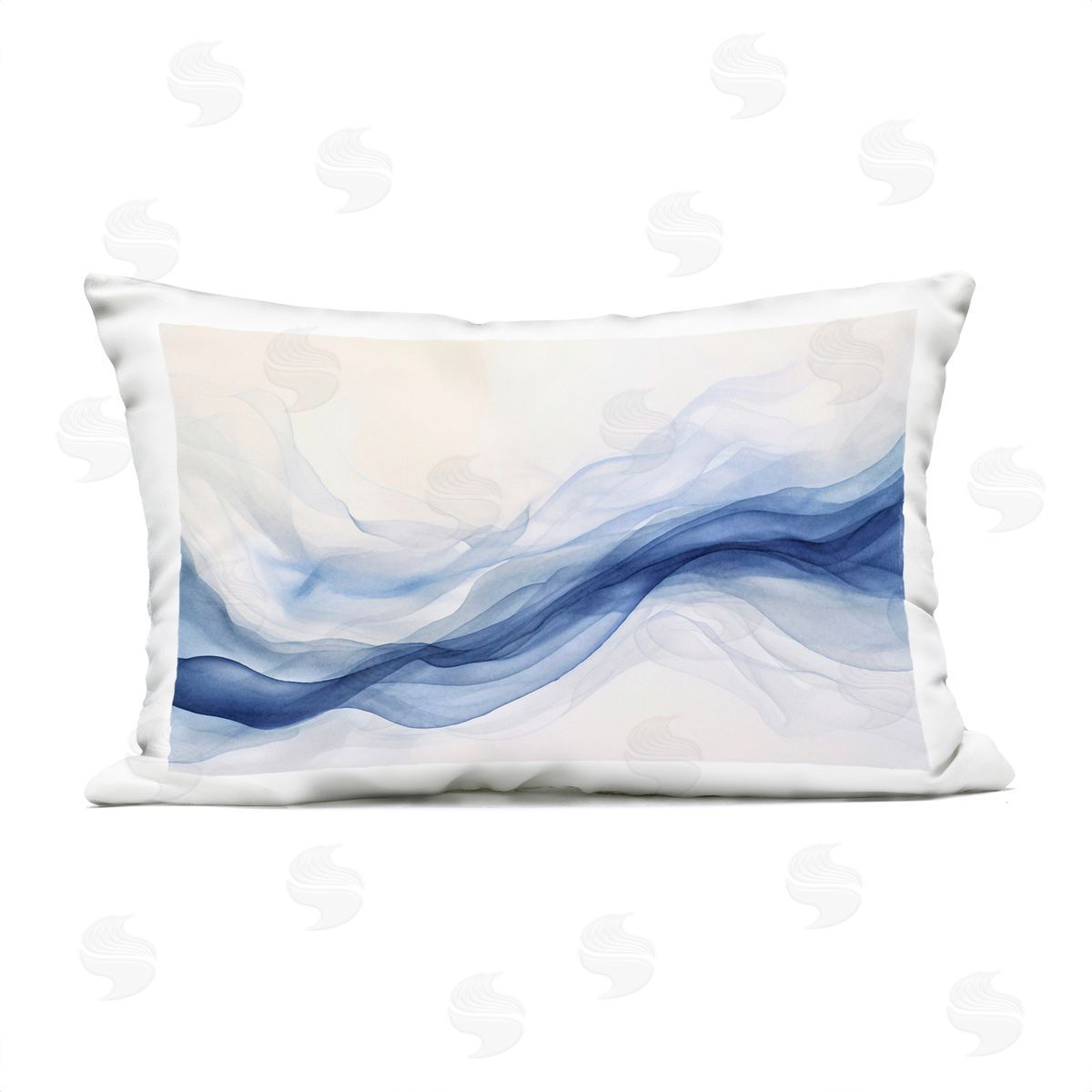Andrea Haase Abstract Indigo Mist Plush Polyester Art Print Pillow