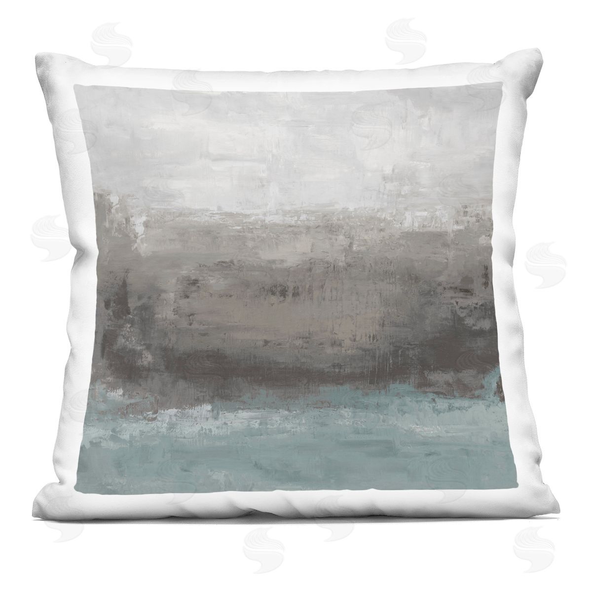 Hannah Dawson Earth And Sea Abstraction Plush Polyester Art Print Pillow