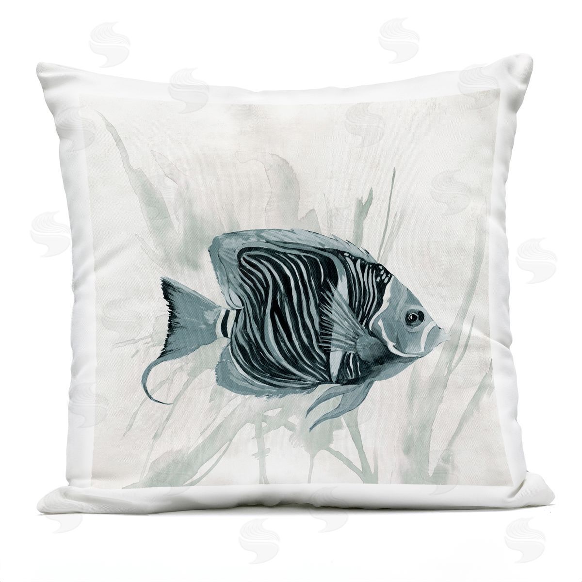 Jacob Q Something Fishy Aquatic Plush Polyester Art Print Pillow
