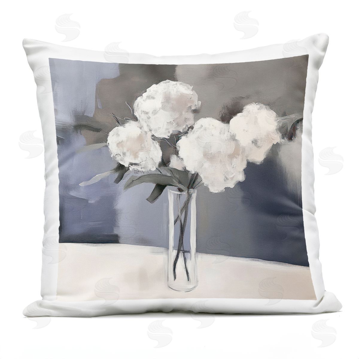 Mona Grace Gentle Petals  Plush Polyester Art Print Pillow