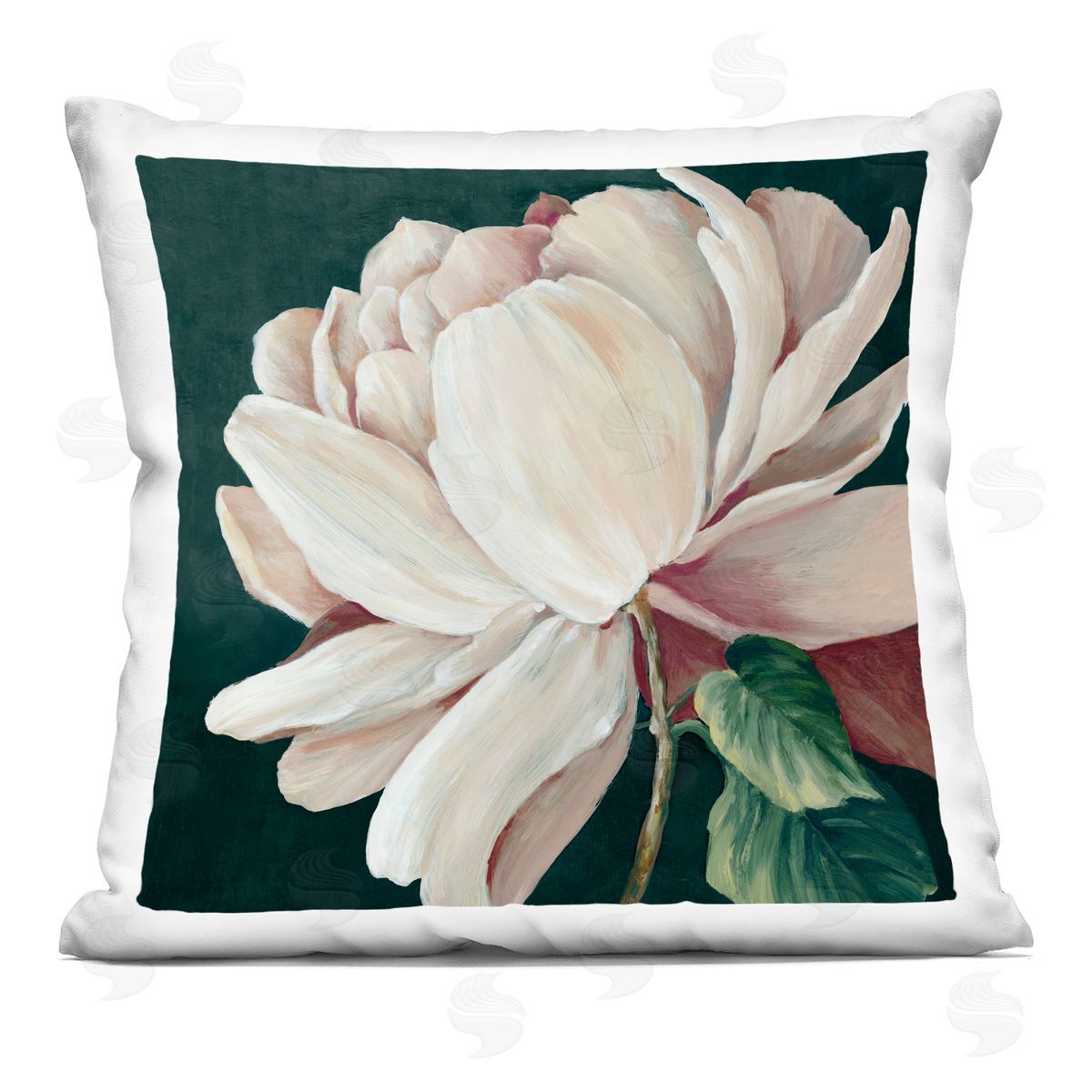 Alex Black Heart Of The Bloom Plush Polyester Art Print Pillow