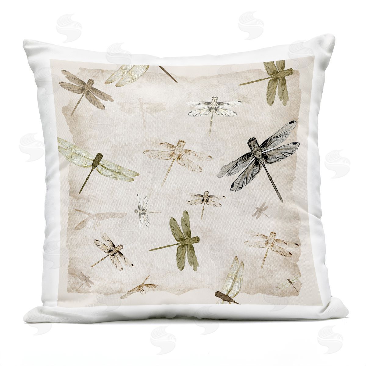 Jacob Q Glide In Grace Dragonflies Plush Polyester Art Print Pillow