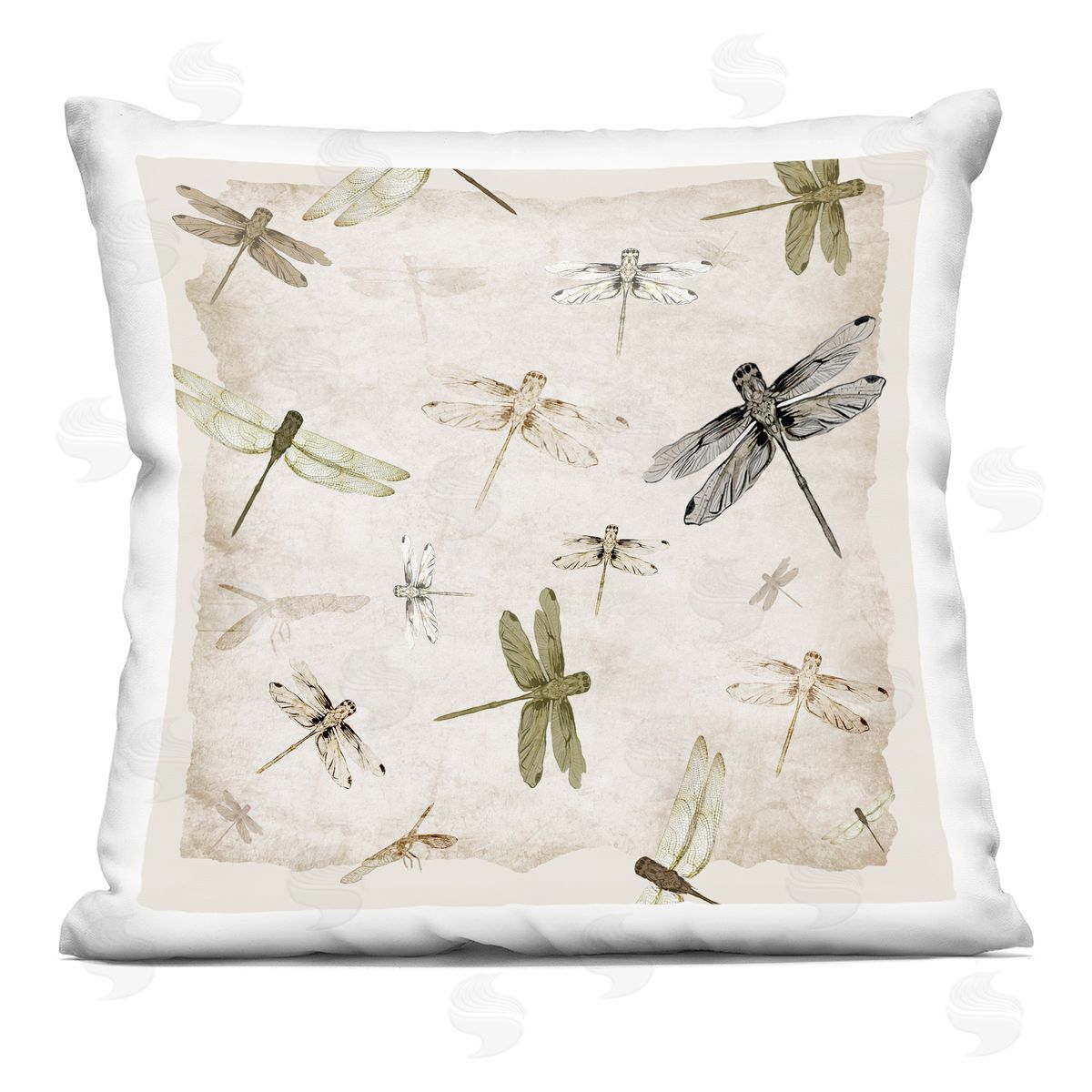 Jacob Q Glide In Grace Dragonflies Plush Polyester Art Print Pillow