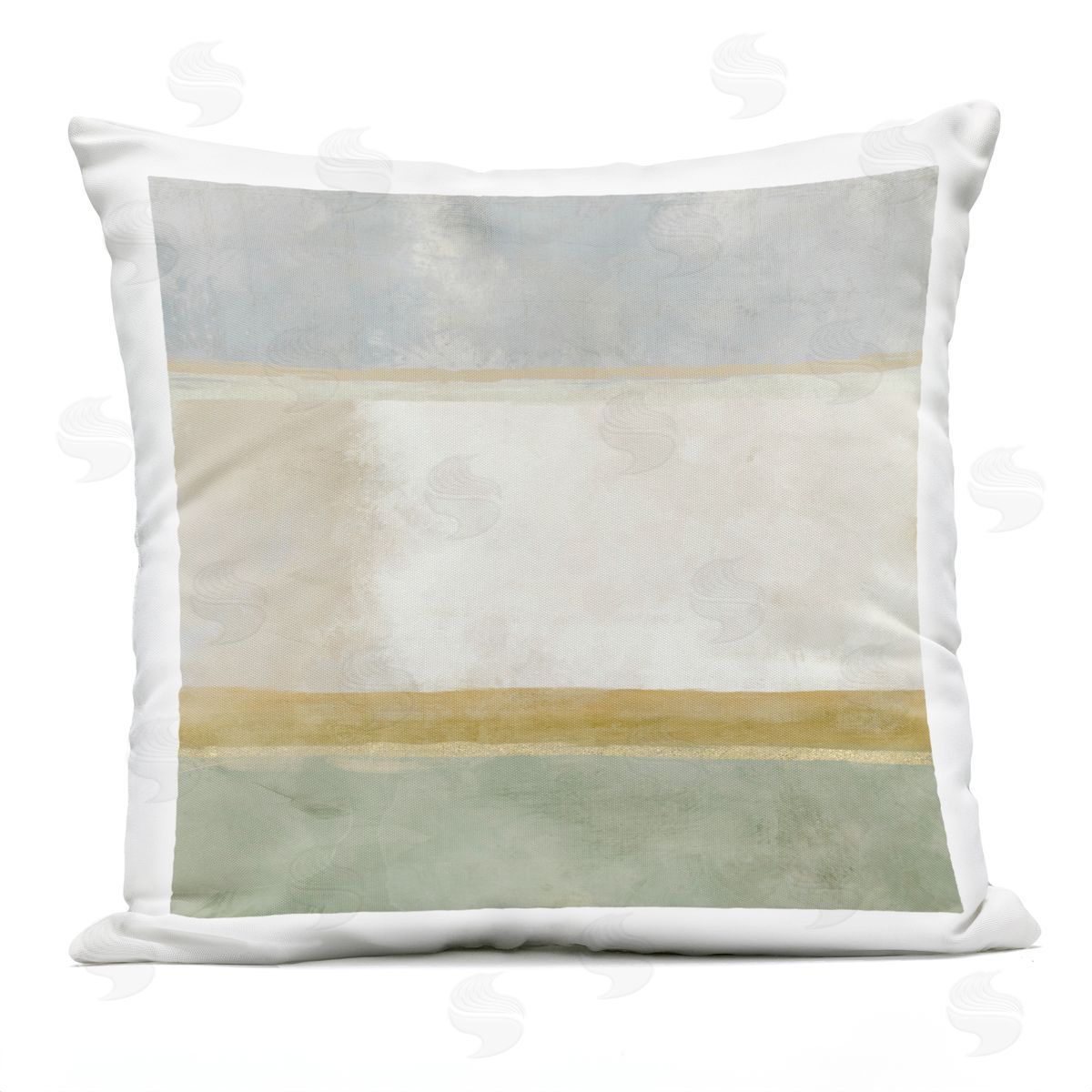 J:L Design Earthy Balanced Box Shapes Plush Polyester Art Print Pillow