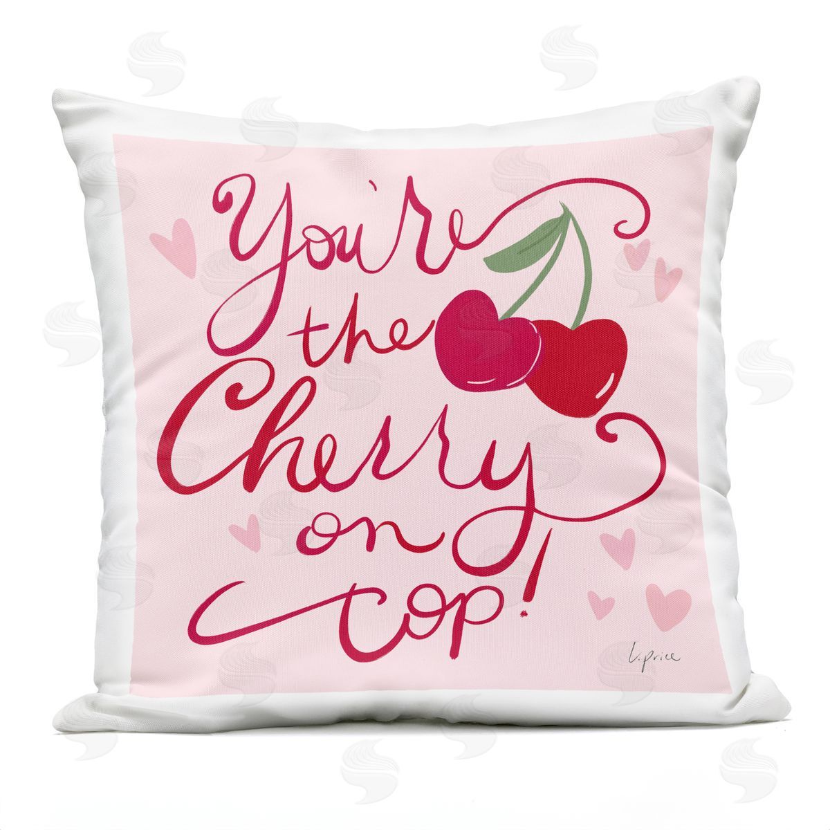 Lucille Price You're The Cherry On Top Plush Polyester Art Print Pillow
