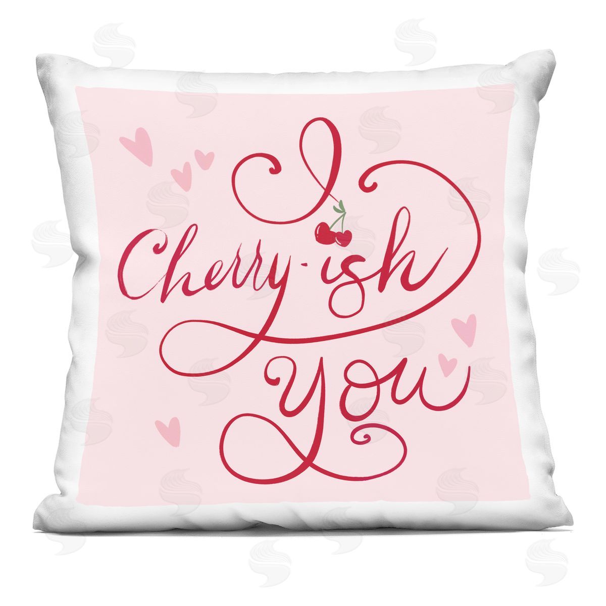 Lucille Price Cherry-ish You Pun Plush Polyester Art Print Pillow