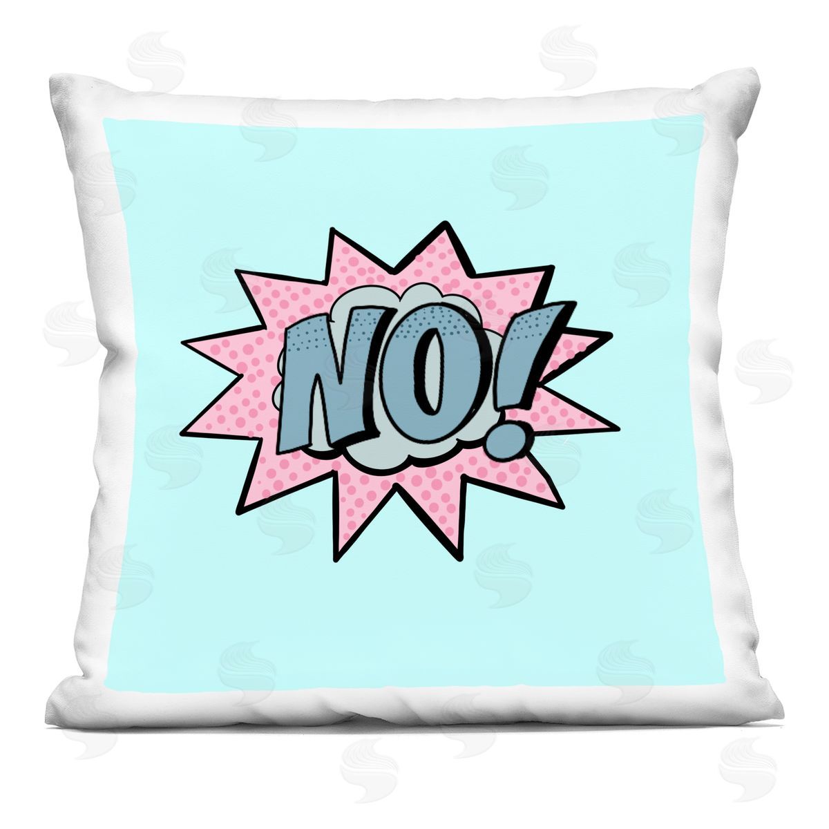 Ashley Singleton No Comic Speech Bubble Plush Polyester Art Print Pillow