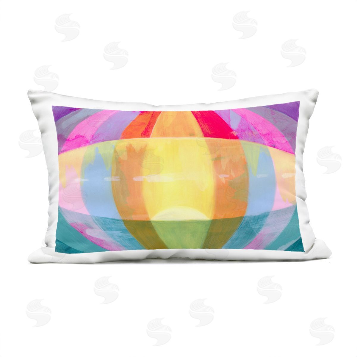 Grace Popp Rounded Neon Flare Plush Polyester Art Print Pillow