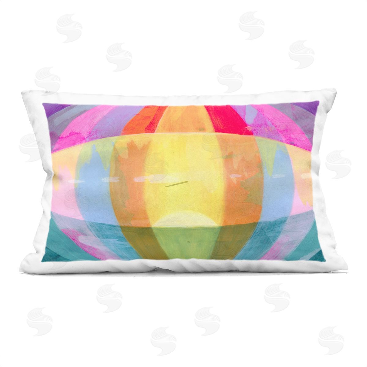 Grace Popp Rounded Neon Flare Plush Polyester Art Print Pillow