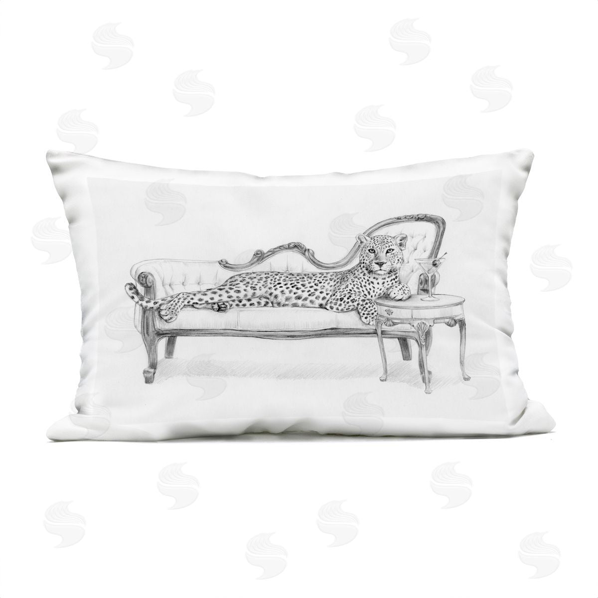 Victoria Barnes Lounging Beast Cheetah Plush Polyester Art Print Pillow