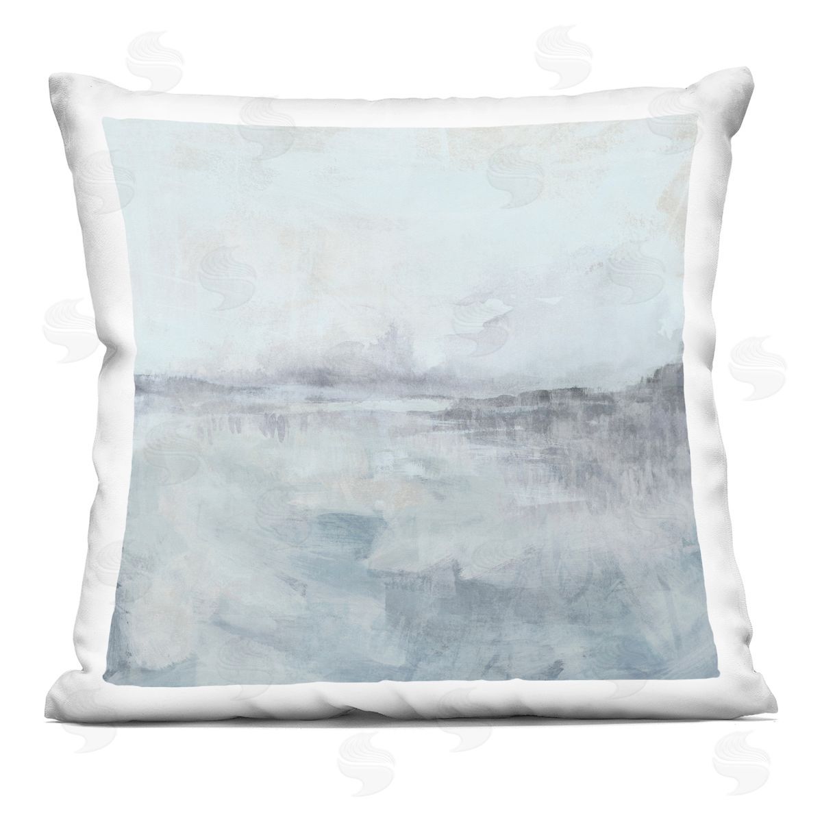 June Erica Vess Mist Horizon Abstract Plush Polyester Art Print Pillow