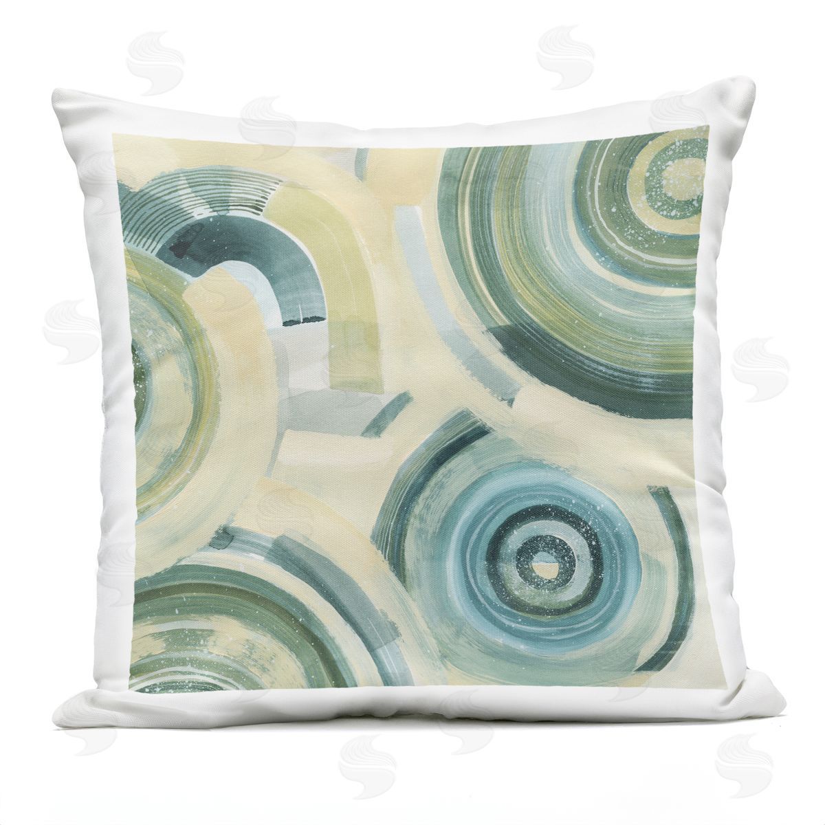 Grace Popp Round Passiflora Fractals Plush Polyester Art Print Pillow